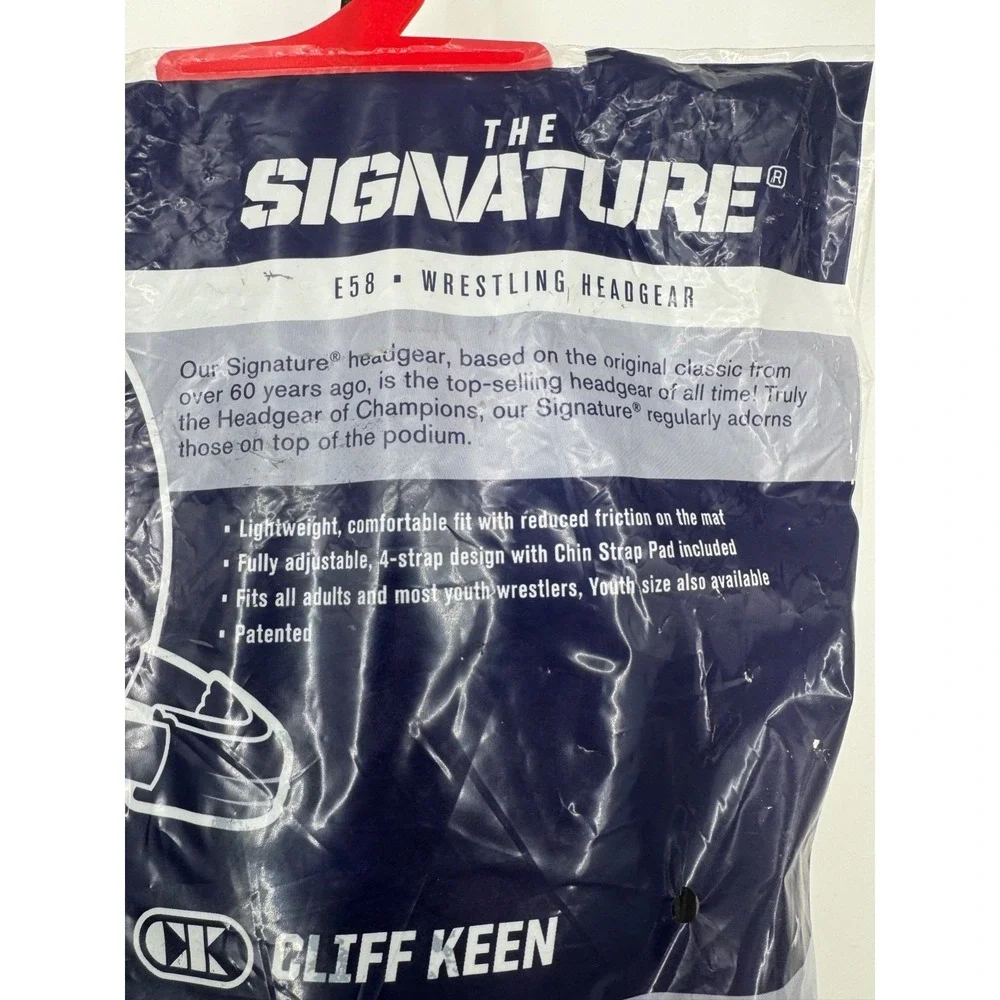 New Cliff Keen The Signature Wrestling Headgear Unisex‎ Black Face Protection